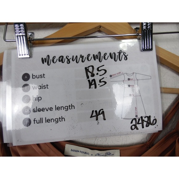 Banana Republic x Olivia Palermo Pleated Maxi Dress SZ 4P Bronze Brown Boho - Picture 2 of 16